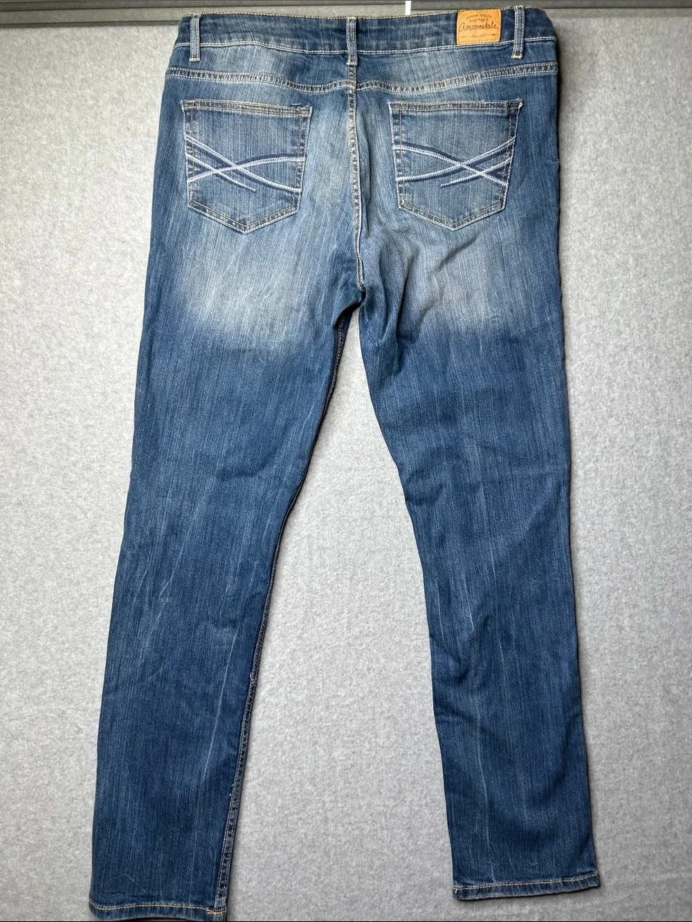 Aeropostale‎ Women's Blue Skinny Jeans with Distressed Details